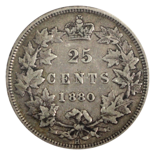 25-cent 1880H Wide 0 F-VF