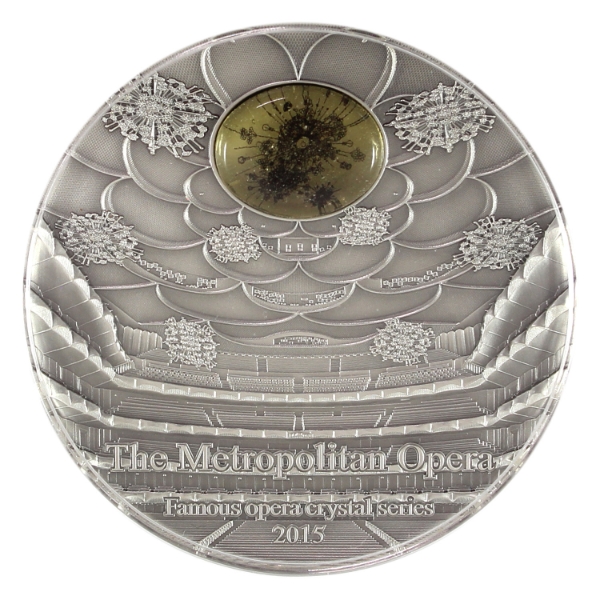 Republic of Palau Silver 2015 $10 Crystal Series- The Metropolitan Opera 2oz .999 Fine Silver