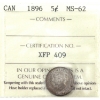 5-cent 1896 ICCS MS62