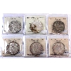 Image 1 : Silver $1 1962, 1963, 1964, 1965 SB P5, 1966 Large Beads & 1967 ICCS MS64. 6pcs.