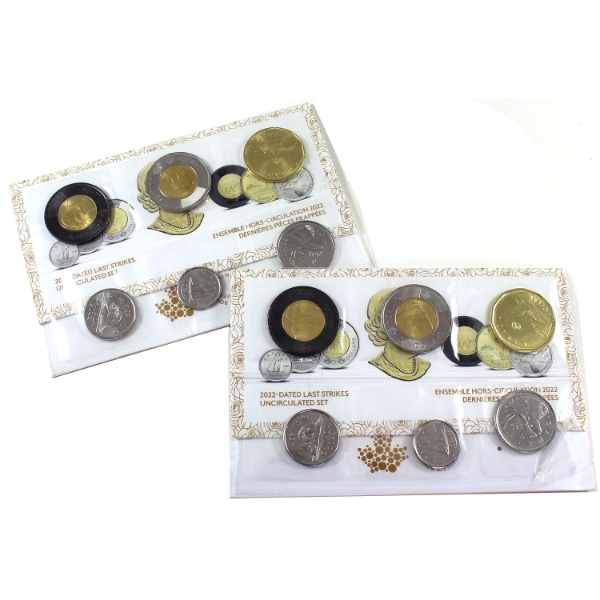 Pair of 2022-Dated Last Strikes Uncirculated Sets. 2 Sets