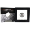 Image 1 : Barbados 2022 $5 Mercury 1oz Fine Silver Spherical Coin w/ Antique Finish