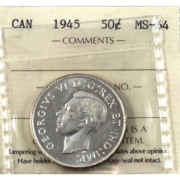 50-cent 1945 ICCS MS64