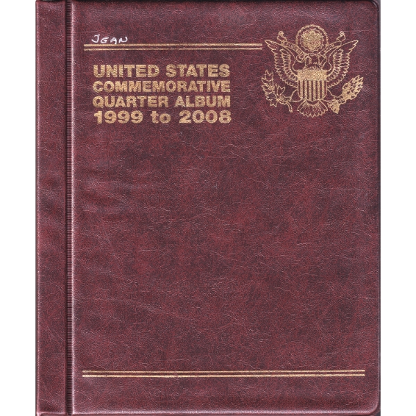 USA 1999-2008 Commemorative Quarter Collection Album. 70pcs.