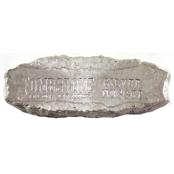 10oz Scottsdale Mint Tombstone Nugget .999 Fine Silver (Tax Exempt)
