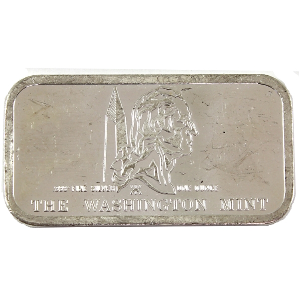1oz The Washington Mint .999 Fine Silver Bar (Tax Exempt)