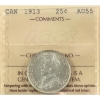 Image 1 : 25-cent 1913 ICCS AU55