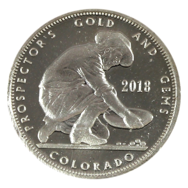 1/20oz Prospector's Gold and Gems 2018 .999 Fine Silver Round (Tax Exempt)