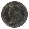 Image 9 : Great Britain Maundy Set 1901 Queen Victoria 4pc Sterling Silver in Original Case