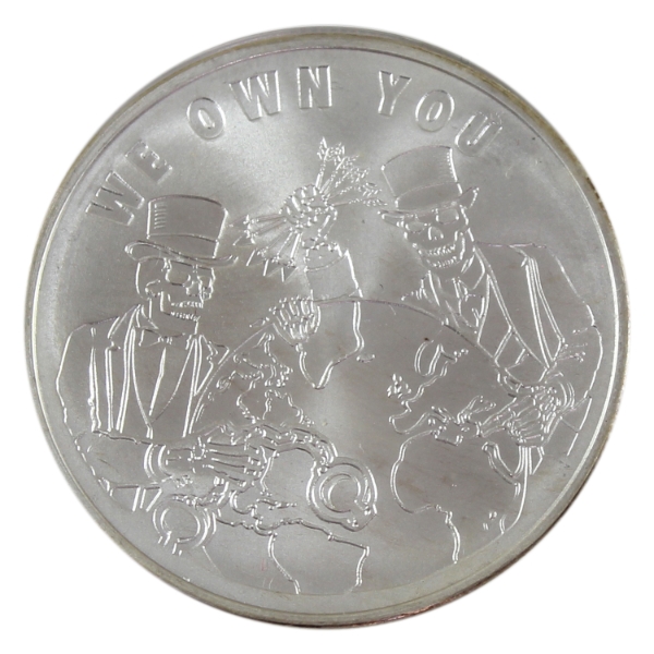 1oz Silver Shield 2016 Pyramid of Power #12 We Own You .999 Fine Silver Round w/ COA (Tax Exempt)