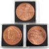 Image 1 : 3x 1oz Assorted .999 Fine Copper Rounds. 3pcs.
