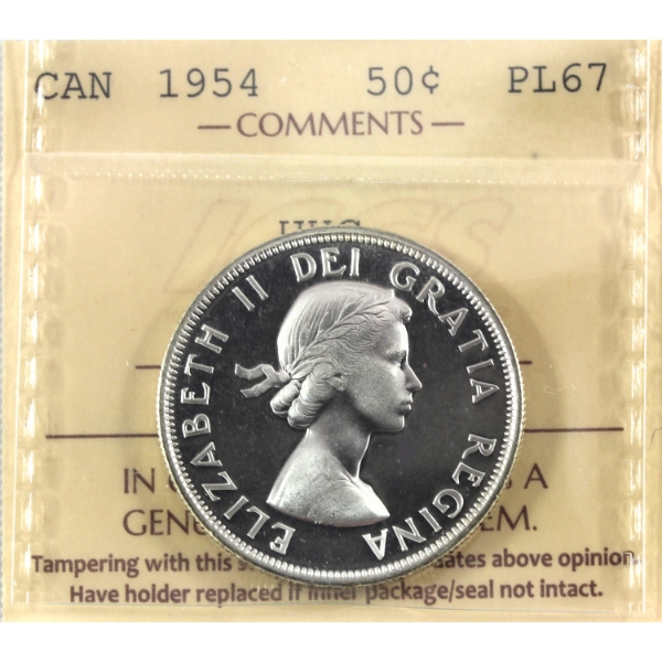 50-cent 1954 ICCS PL67 Ultra Heavy Cameo