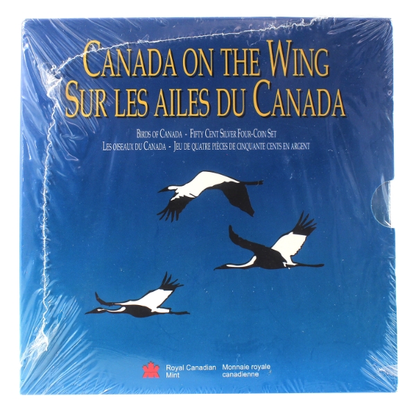 1995 50-cent Canada On The Wing Sterling Silver 4-coin Set  *Still Sealed!*