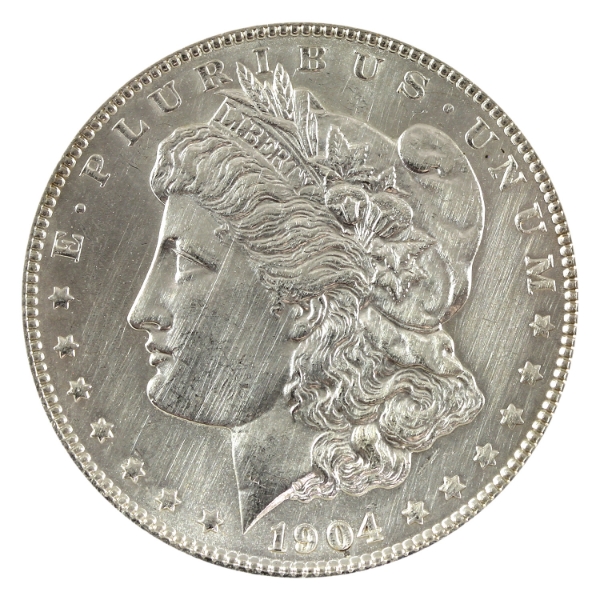 USA Silver 1904 Morgan Dollar UNC (Scratched)