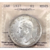 Image 1 : Silver $1 1937 ICCS MS65
