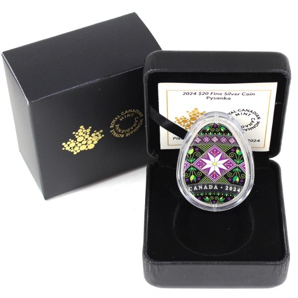 2024 $20 Pysanka Fine Silver Coin (Tax Exempt)