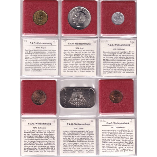 FAO World Coin Collection Volume 3 in Red Binder