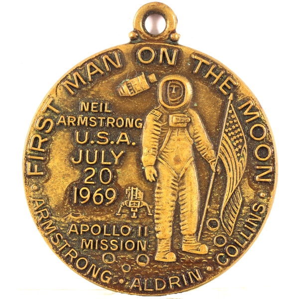 USA-Babcock & Wilcox 1969 "Man's Conquest of Space" Brass Pendant