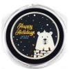 Image 1 : 1oz APMEX Colourized Happy Holidays 2022 .999 Fine Silver Round (Tax Exempt)