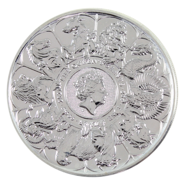 2oz Great Britain 2021 2 Pounds The Queen's Beasts Collector .999 Fine Silver Coin (Tax Exempt)