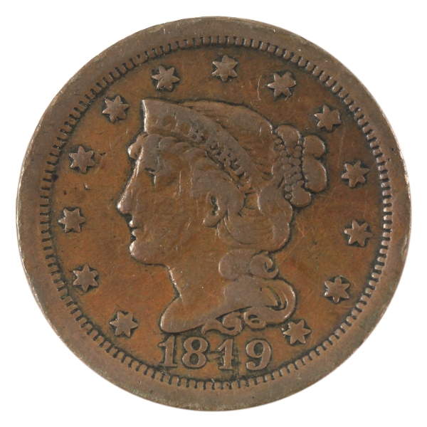 USA 1849 1-cent VF