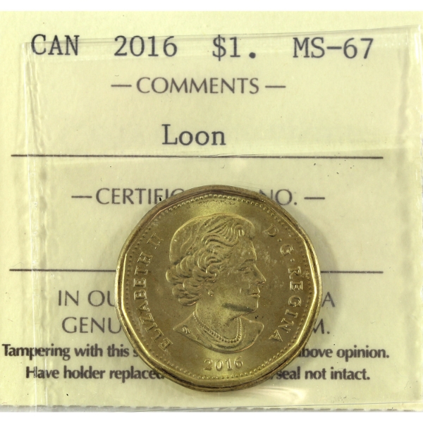 Loon $1 2016 ICCS MS67