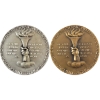 Image 2 : Pair of 1965 Sir Winston Churchill Bronze & Silver Medals of Same Design. 2pcs