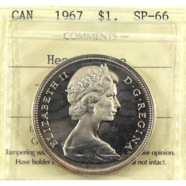 Silver $1 1967 ICCS SP66 Heavy Cameo