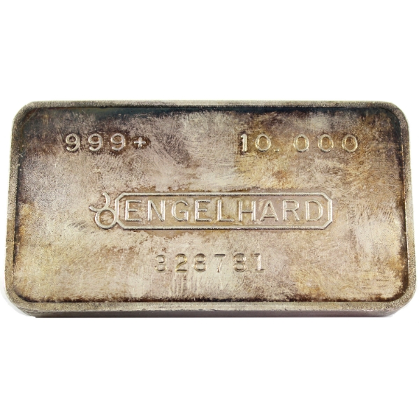 10oz Engelhard .999 Silver Bar (Tax Exempt)