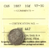 Image 1 : 10-cent 1887 ICCS VF30