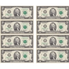 Image 1 : USA 2x 2003 $2 World Reserve Monetary Exchange Uncut Sheet of 4x Notes. 2pcs. 