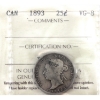 Image 1 : 25-cent 1893 ICCS VG8