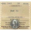 Image 1 : Australia 1963 3 Pence ICCS MS66
