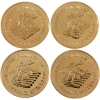 Image 1 : 4x 1984 25th Ann. of Sourdough River Rafting Gold Plated Klondike Dollars w/ Privy Marks. 4pcs.