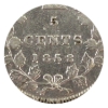 Image 3 : 5-cent 1858 Small Date EF (Scratched)