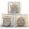 Image 2 : Silver $1 1957, 1958, & 1959 ICCS PL65. 3pcs.