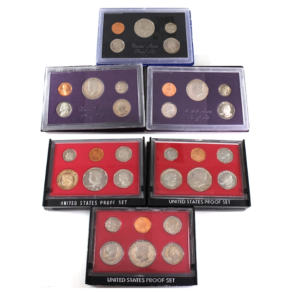 USA 1980-1985 United States Proof Sets. 6pcs.