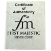 Image 3 : 1 Kilo First Majestic Silver Corp c.2000s-10's .999 Silver Bar w/ COA, SN:001059 (Tax Exempt) 