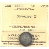 Image 1 : 5-cent 1880H Obverse 2 ICCS VF30