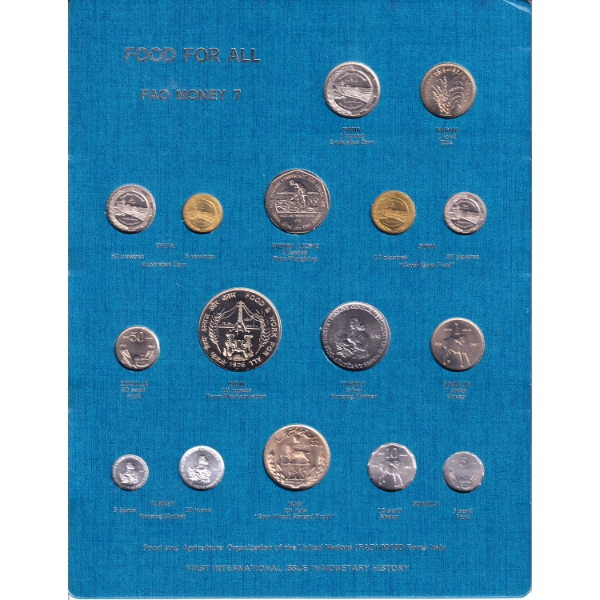 World 1976-1978 FAO Money 7-12 - Food For All Display Boards. 6pcs.