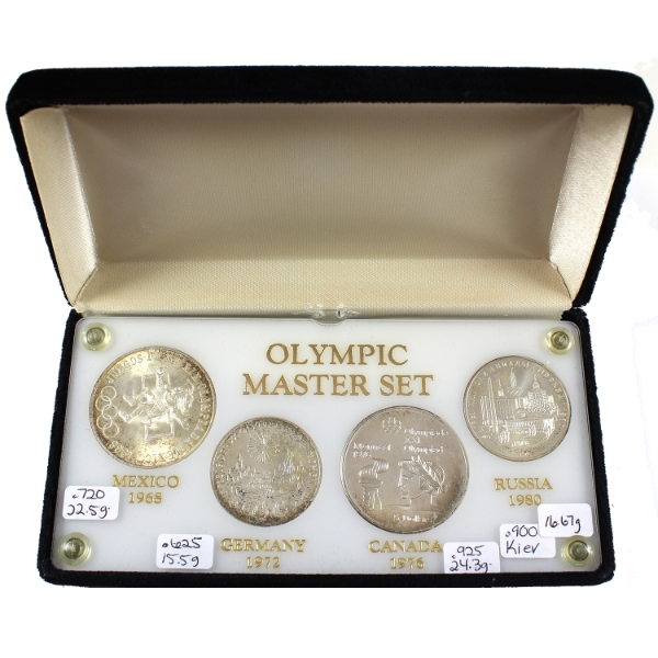 1968, 1972, 1976, 1980 Silver Olympic Master Set