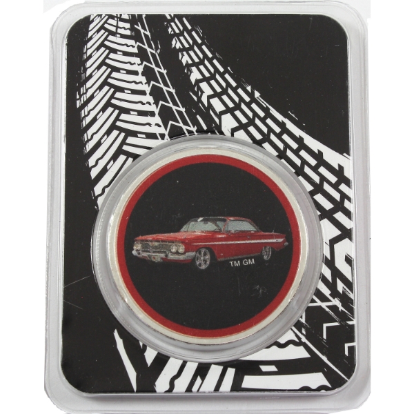 1oz GM Licensed 2022 Chevrolet Impala SS Colourized .999 Fine Silver Round (Tax Exempt)