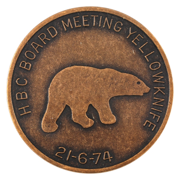 Hudson's Bay Company Board Meeting Yellowknife 21-6-74 Copper Medal
