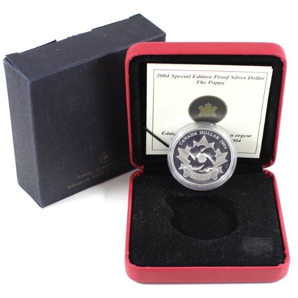 2004 $1 Special Edition The Poppy Proof Silver Dollar (Tax Exempt)
