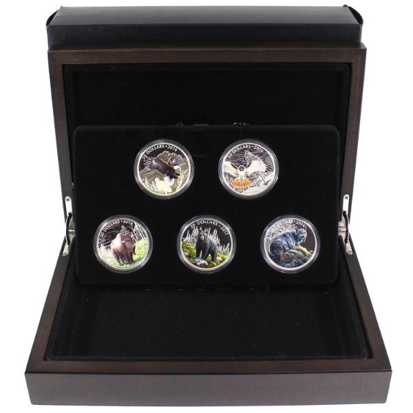 2016 $20 Majestic Animals 5-coin Set with Deluxe Case (Tax Exempt)