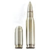 Image 1 : 3oz .999 Fine Silver Bullets. INCLUDES: 1oz .45 Caliber AC & 2oz Caliber 7.62 x 51MM NATO. 2pcs.