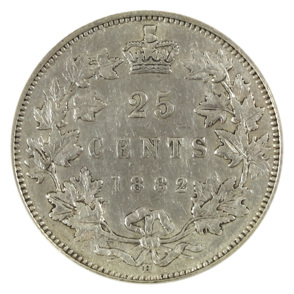 25-cent 1882H EF (Cleaned)