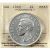 Image 1 : Silver $1 1949 ICCS MS65