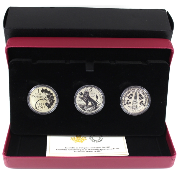 2017 RCM Coin Lore - Forgotten 1927 Design 3-coin Silver Set (Tax Exempt)