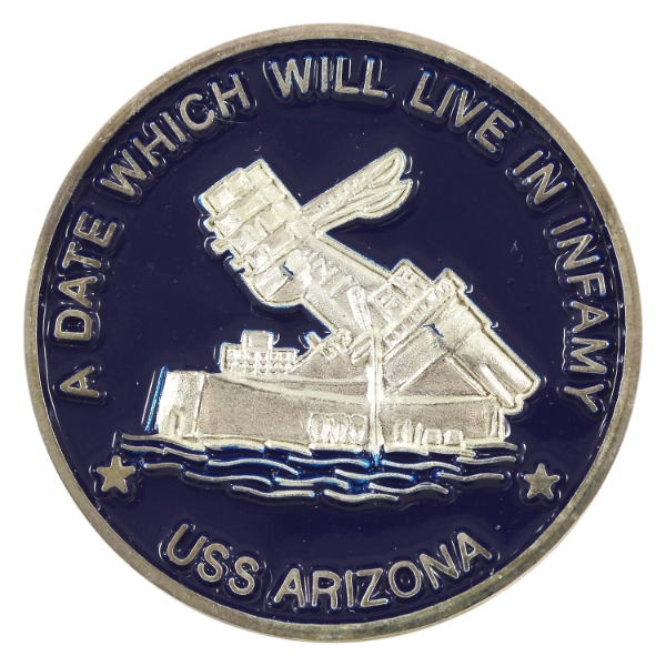 USA 2001 60th Anniversary of the USS Arizona Enameled Medal